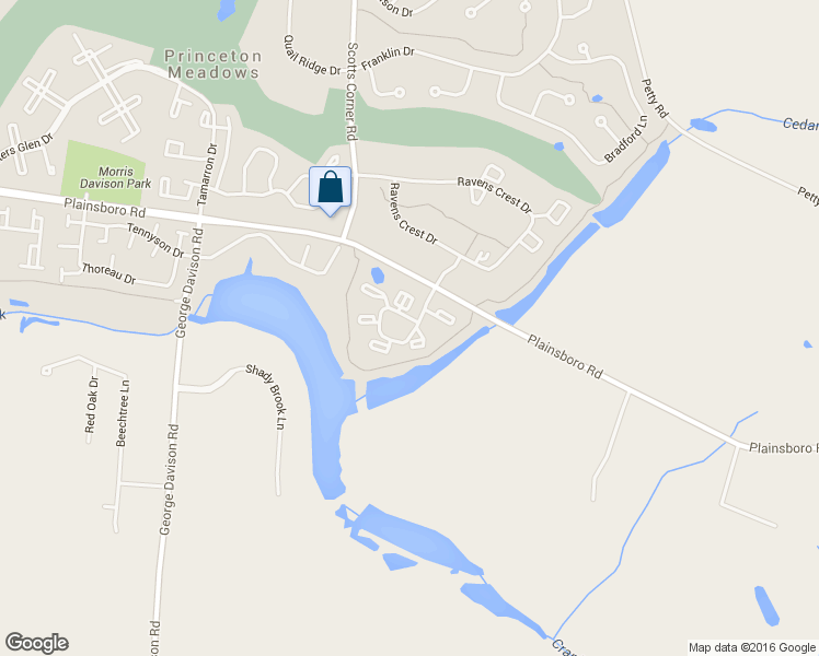 map of restaurants, bars, coffee shops, grocery stores, and more near 2202 Aspen Drive in Plainsboro Township