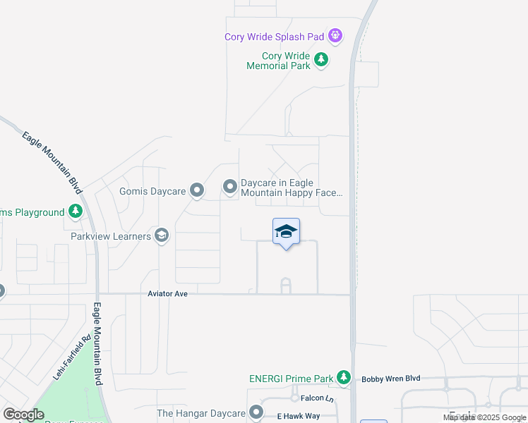 map of restaurants, bars, coffee shops, grocery stores, and more near 2790 Pony Express Parkway in Eagle Mountain
