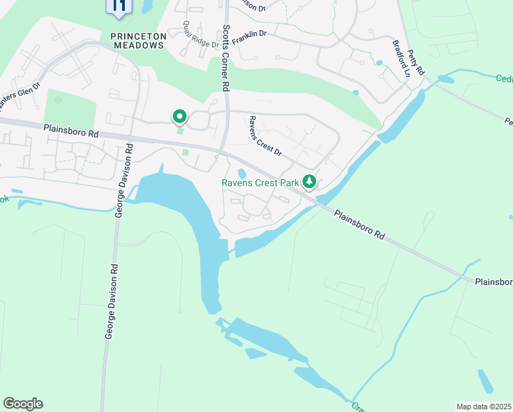 map of restaurants, bars, coffee shops, grocery stores, and more near 2202 Aspen Drive in Plainsboro Township