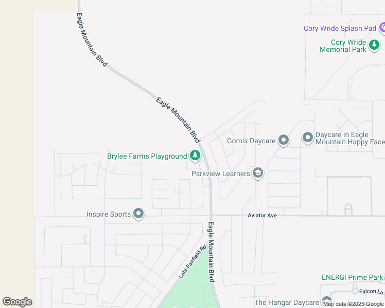 map of restaurants, bars, coffee shops, grocery stores, and more near 699 East Ryegrass Drive in Eagle Mountain