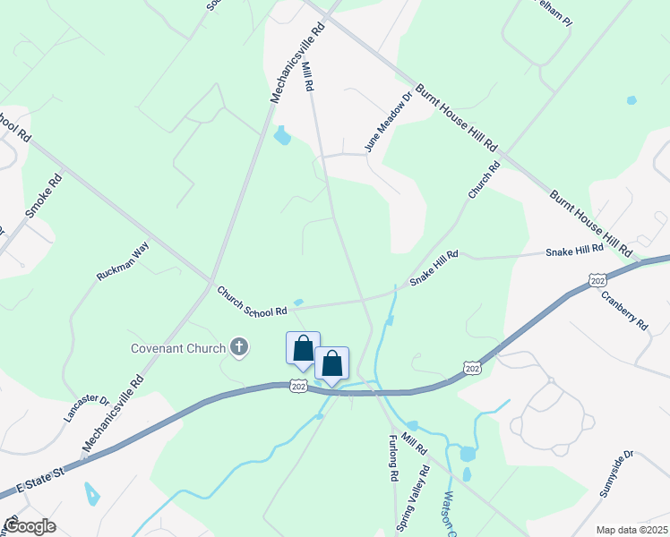 map of restaurants, bars, coffee shops, grocery stores, and more near 3072 Mill Road in Doylestown