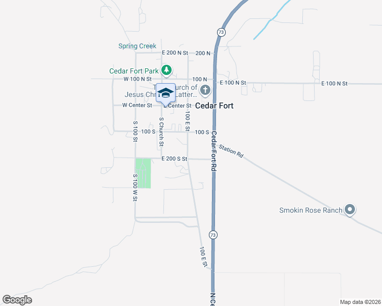 map of restaurants, bars, coffee shops, grocery stores, and more near 185 South 100 Street in Cedar Fort