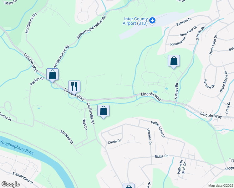 map of restaurants, bars, coffee shops, grocery stores, and more near 2811 Lincoln Way in White Oak