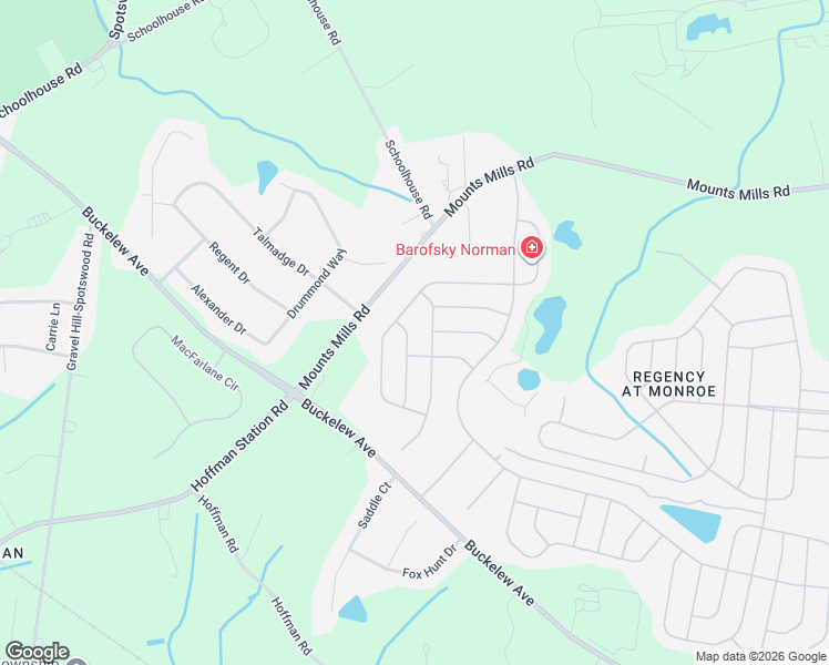 map of restaurants, bars, coffee shops, grocery stores, and more near 1 Ballybunion Drive in Monroe Township