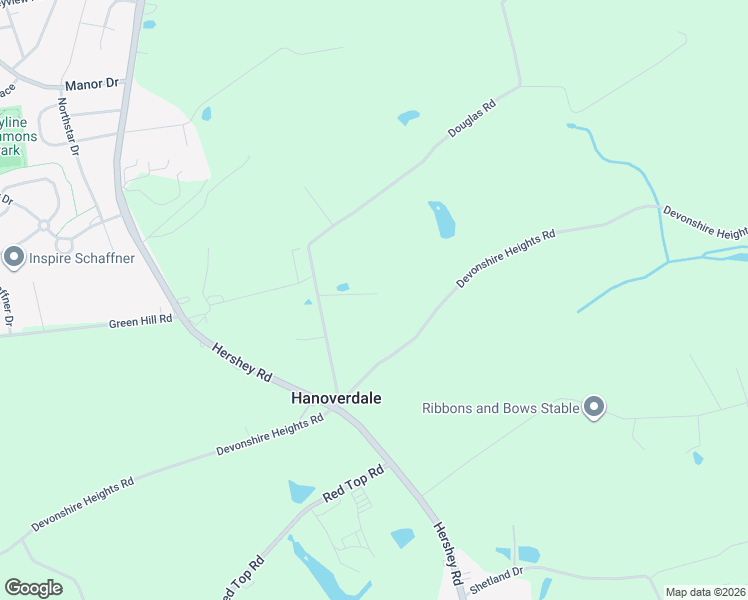 map of restaurants, bars, coffee shops, grocery stores, and more near 503 Douglas Road in Hummelstown