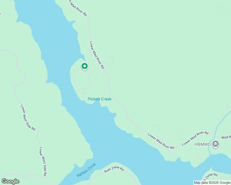 map of restaurants, bars, coffee shops, grocery stores, and more near Lower Mad River Road in Mad River