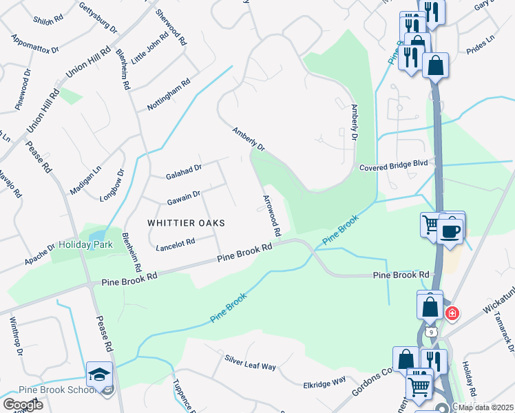 map of restaurants, bars, coffee shops, grocery stores, and more near 17 Coventry Court in Manalapan Township