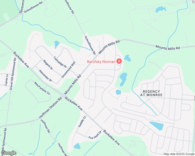map of restaurants, bars, coffee shops, grocery stores, and more near 7 Crenshaw Court in Monroe Township