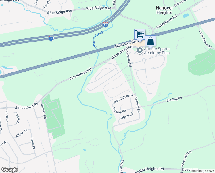 map of restaurants, bars, coffee shops, grocery stores, and more near 6923 Ella Circle in Harrisburg