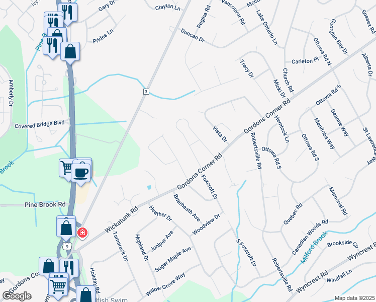 map of restaurants, bars, coffee shops, grocery stores, and more near 42 Calgary Circle in Marlboro Township