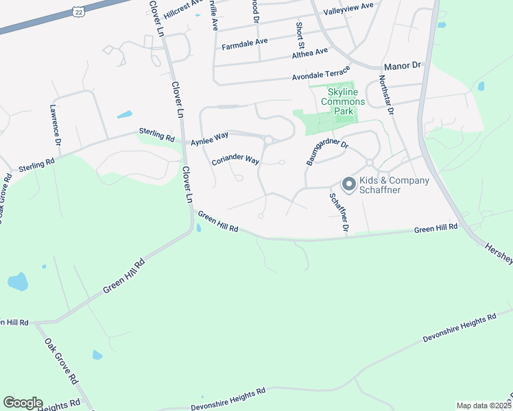 map of restaurants, bars, coffee shops, grocery stores, and more near 7575 Forney Way in Harrisburg