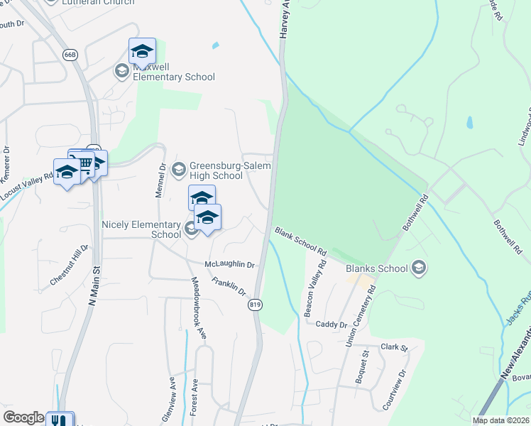 map of restaurants, bars, coffee shops, grocery stores, and more near 928 Harvey Avenue in Greensburg
