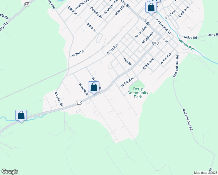 map of restaurants, bars, coffee shops, grocery stores, and more near 931 West 4th Avenue in Derry