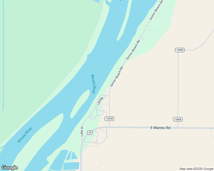 map of restaurants, bars, coffee shops, grocery stores, and more near County Road 1620E in Havana