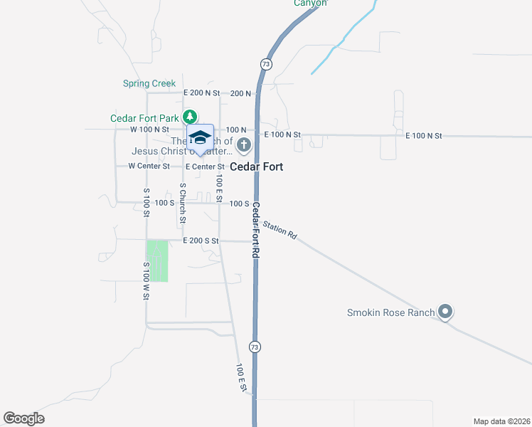 map of restaurants, bars, coffee shops, grocery stores, and more near 149 200 East in Cedar Valley