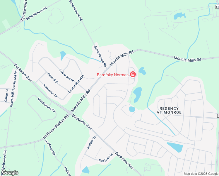 map of restaurants, bars, coffee shops, grocery stores, and more near 7 Crenshaw Court in Monroe Township