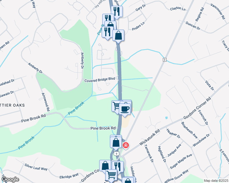 map of restaurants, bars, coffee shops, grocery stores, and more near 445 U.S. 9 in Englishtown