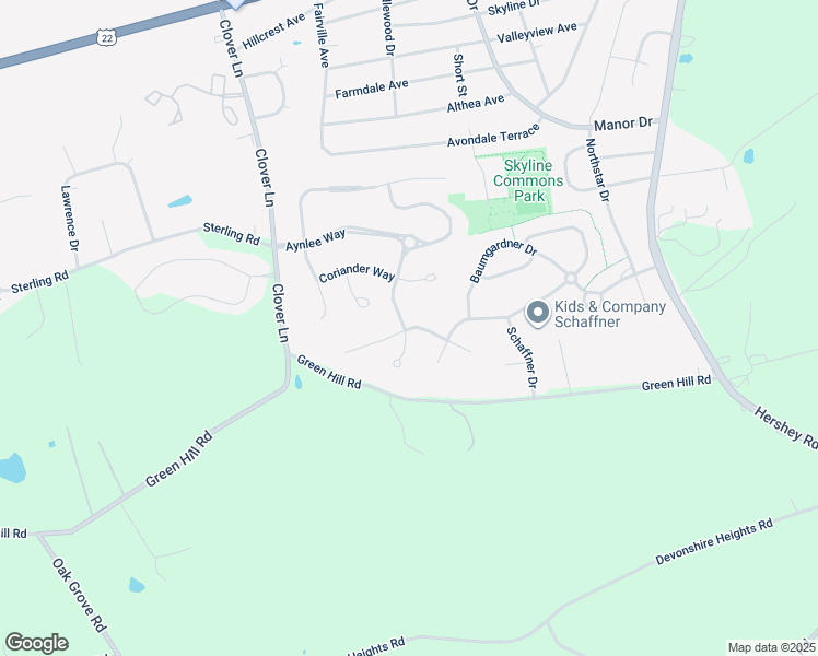 map of restaurants, bars, coffee shops, grocery stores, and more near 7575 Forney Way in Harrisburg