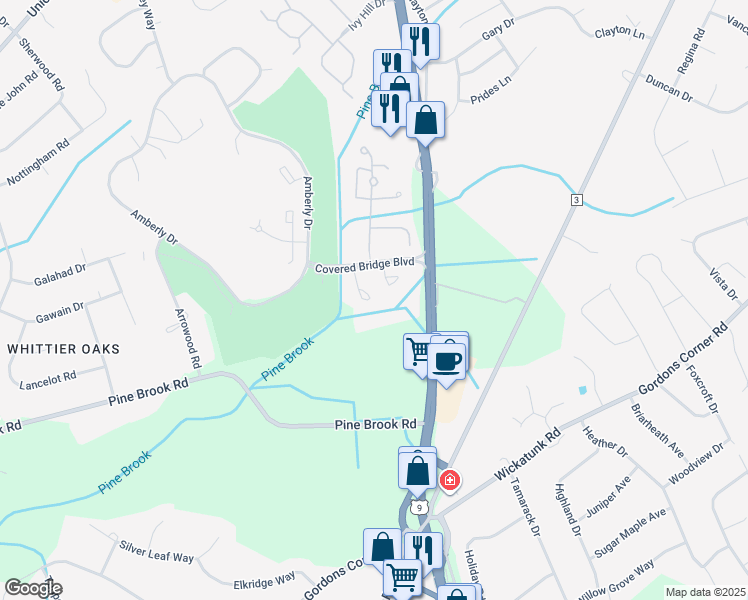 map of restaurants, bars, coffee shops, grocery stores, and more near 206 Covered Bridge Boulevard in Manalapan Township