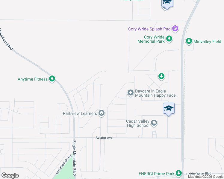 map of restaurants, bars, coffee shops, grocery stores, and more near 5401 North Saddle Stone Drive in Eagle Mountain