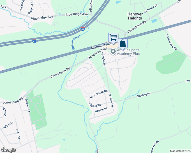 map of restaurants, bars, coffee shops, grocery stores, and more near 6967 Ella Circle in Dauphin County