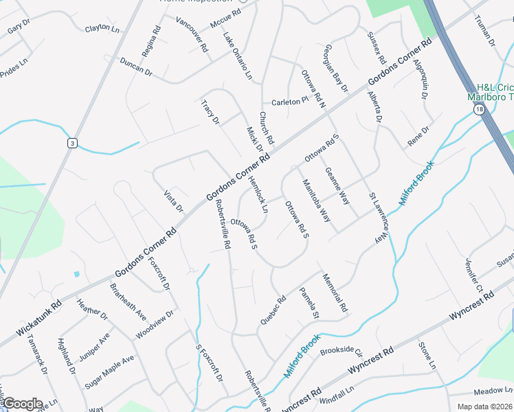 map of restaurants, bars, coffee shops, grocery stores, and more near 11 Hemlock Lane in Marlboro