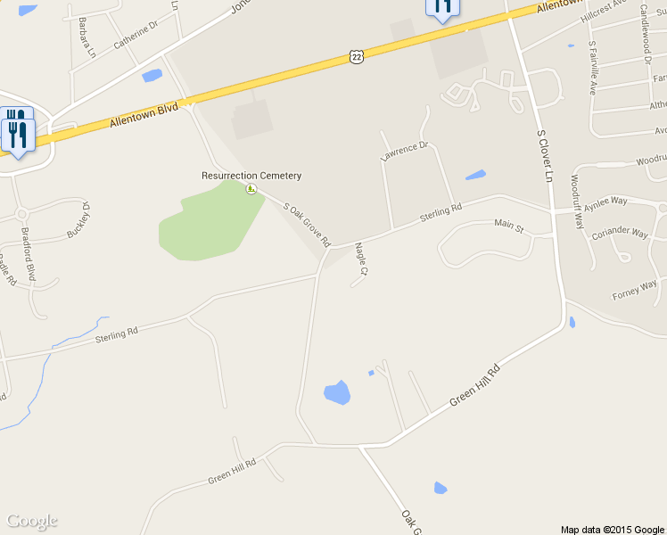 map of restaurants, bars, coffee shops, grocery stores, and more near 305 South Oak Grove Road in Harrisburg