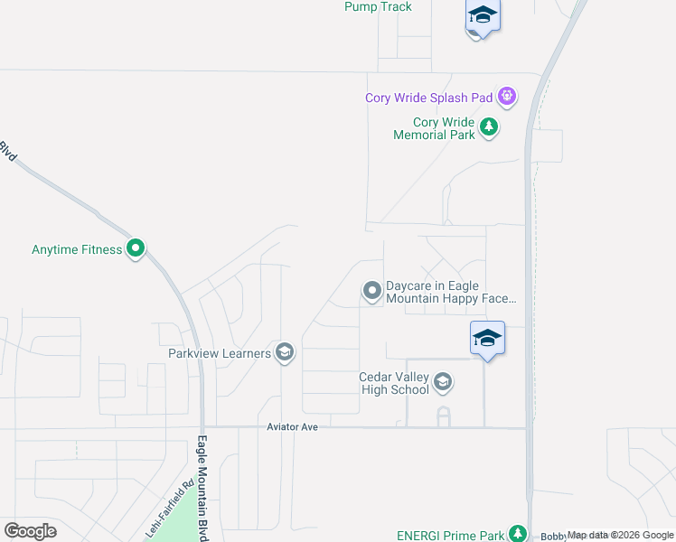map of restaurants, bars, coffee shops, grocery stores, and more near 5442 North Saddle Stone Drive in Eagle Mountain