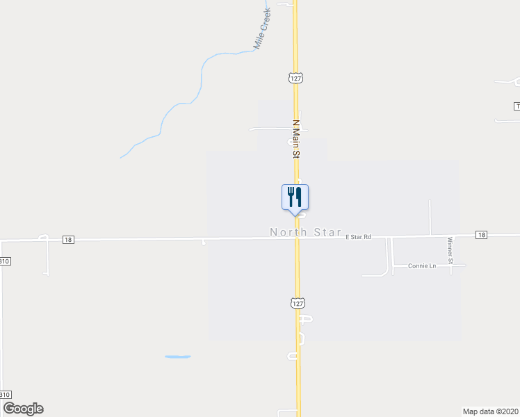 map of restaurants, bars, coffee shops, grocery stores, and more near in North Star