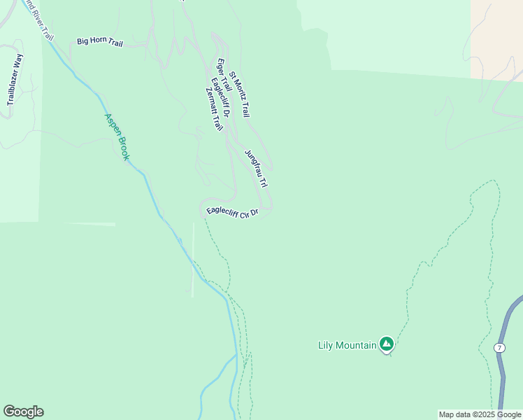 map of restaurants, bars, coffee shops, grocery stores, and more near 3441 Eaglecliff Circle Drive in Estes Park