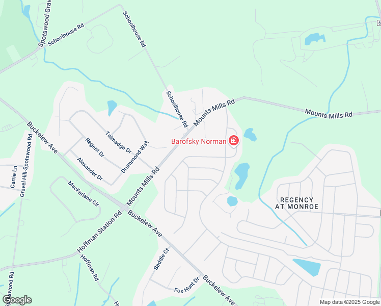 map of restaurants, bars, coffee shops, grocery stores, and more near 62 Turnberry Drive in Monroe Township
