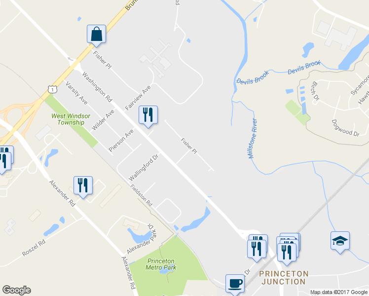map of restaurants, bars, coffee shops, grocery stores, and more near 4 Manor Avenue in Princeton