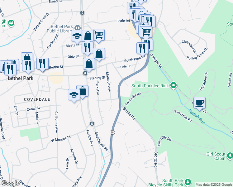 5434 Library Road, Bethel Park PA Walk Score
