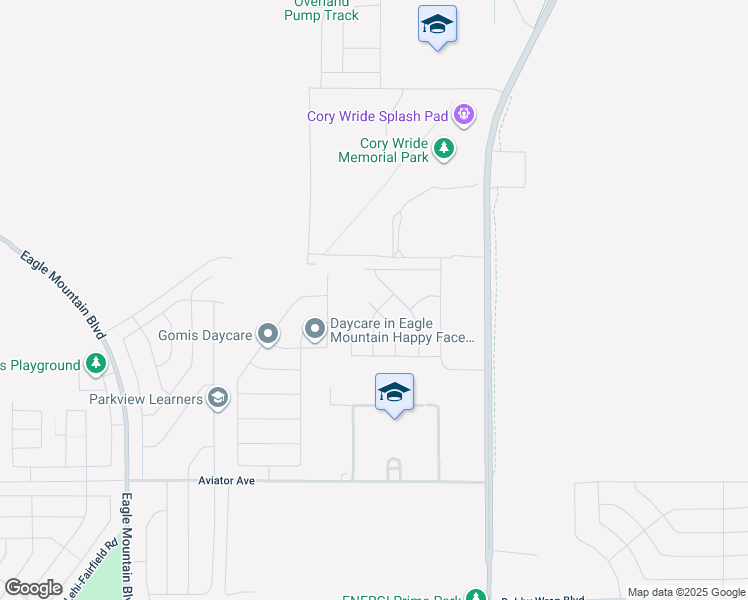 map of restaurants, bars, coffee shops, grocery stores, and more near 5461 Orville Street in Eagle Mountain