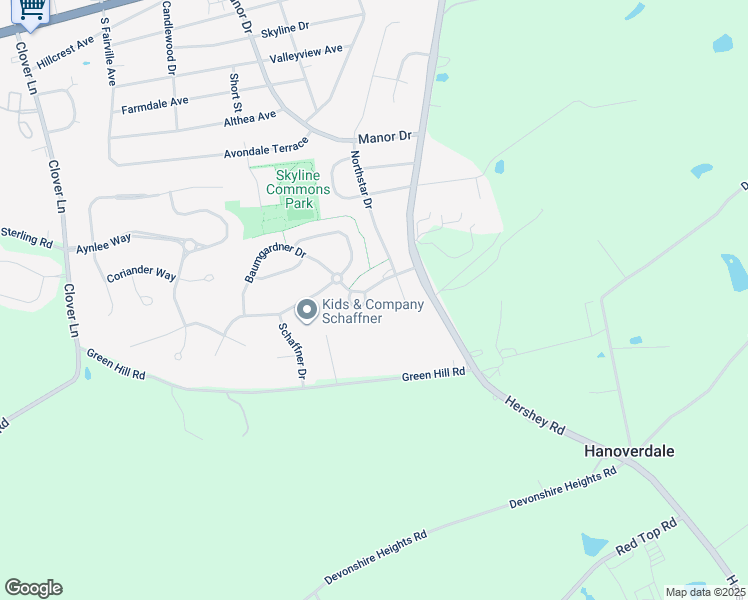 map of restaurants, bars, coffee shops, grocery stores, and more near 231 Hanover View Circle in Harrisburg
