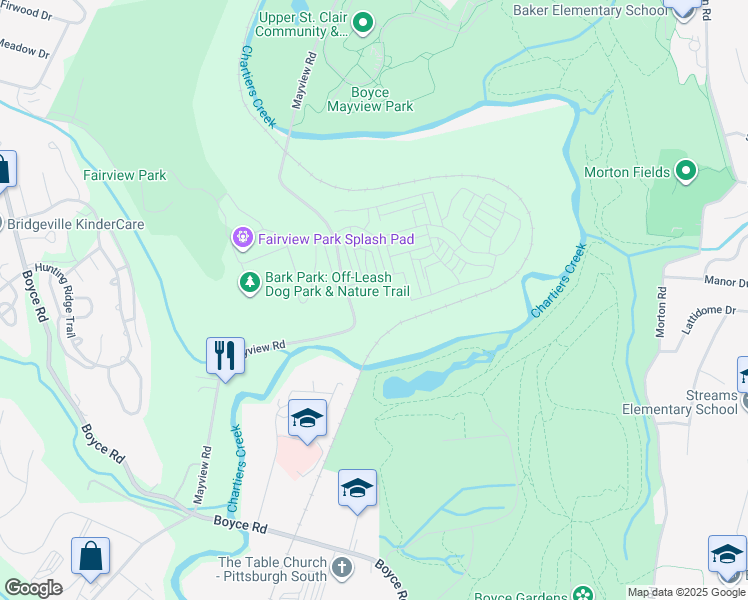 map of restaurants, bars, coffee shops, grocery stores, and more near 1001 Hastings Park Drive in Bridgeville