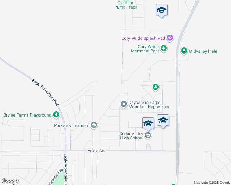 map of restaurants, bars, coffee shops, grocery stores, and more near 5484 North Saddle Stone Drive in Eagle Mountain