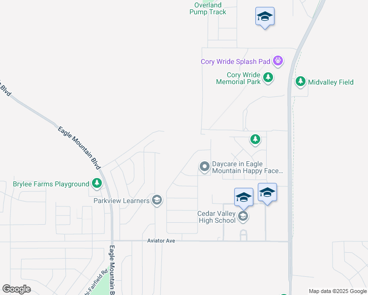 map of restaurants, bars, coffee shops, grocery stores, and more near 5477 North Saddle Stone Drive in Eagle Mountain
