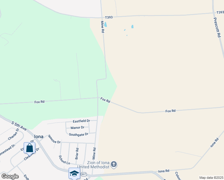 map of restaurants, bars, coffee shops, grocery stores, and more near 205 Fox Road in Lebanon