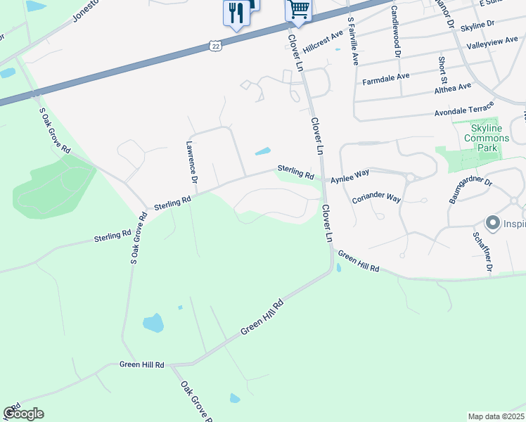 map of restaurants, bars, coffee shops, grocery stores, and more near 509 Elm Street in Harrisburg
