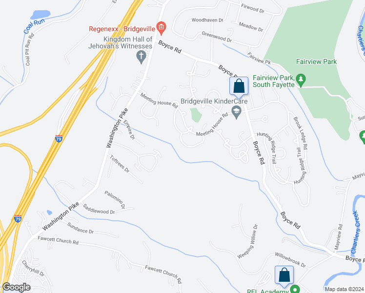 map of restaurants, bars, coffee shops, grocery stores, and more near 531 Hunters Path Road in Bridgeville
