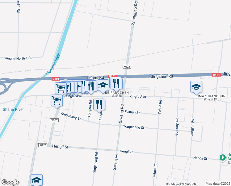 map of restaurants, bars, coffee shops, grocery stores, and more near in Beijing