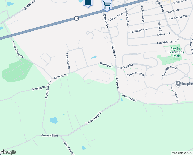 map of restaurants, bars, coffee shops, grocery stores, and more near 512 Elm Street in Harrisburg