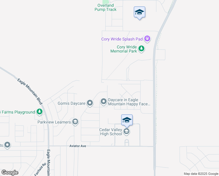map of restaurants, bars, coffee shops, grocery stores, and more near 5502 trailside Station in Eagle Mountain