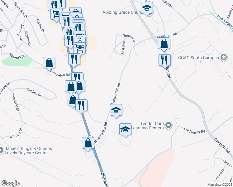 529 North Lewis Run Road, Clairton PA Walk Score
