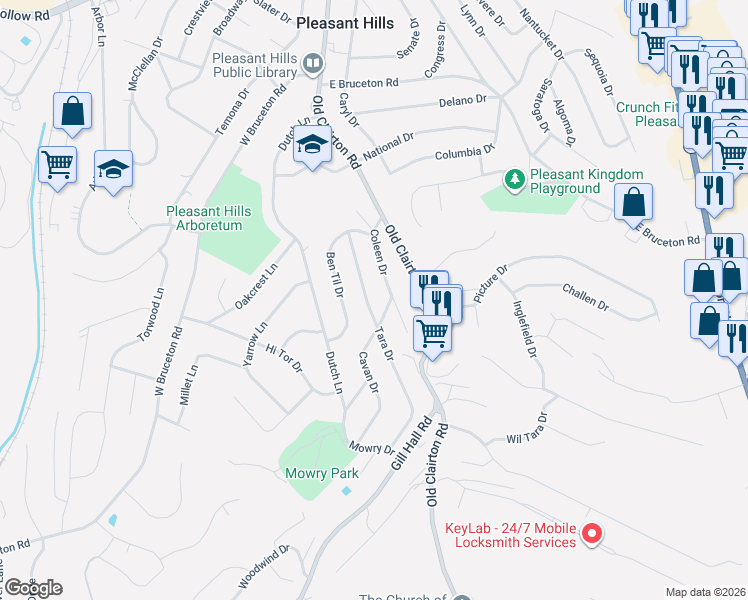 map of restaurants, bars, coffee shops, grocery stores, and more near 209 Cavan Drive in Pittsburgh