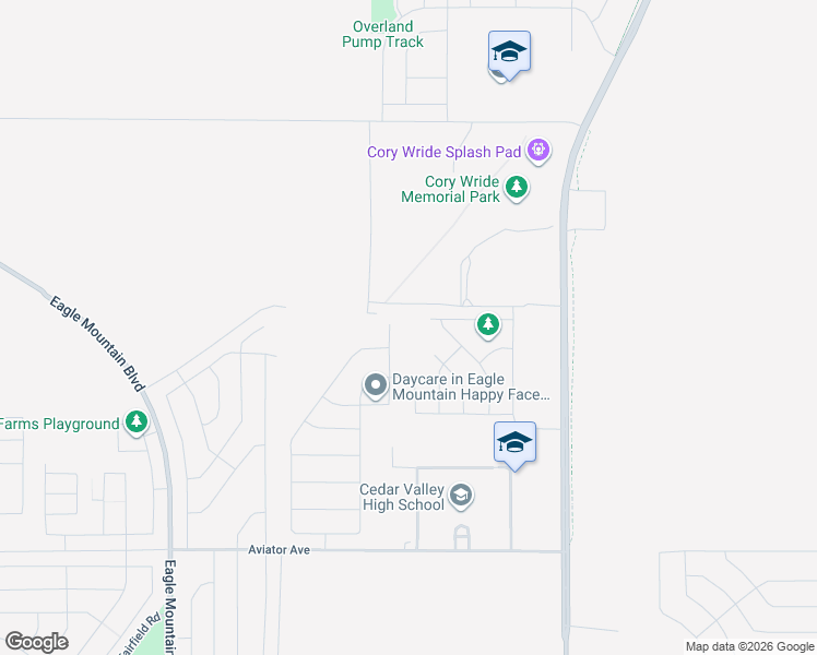 map of restaurants, bars, coffee shops, grocery stores, and more near 5517 Orville Street in Eagle Mountain