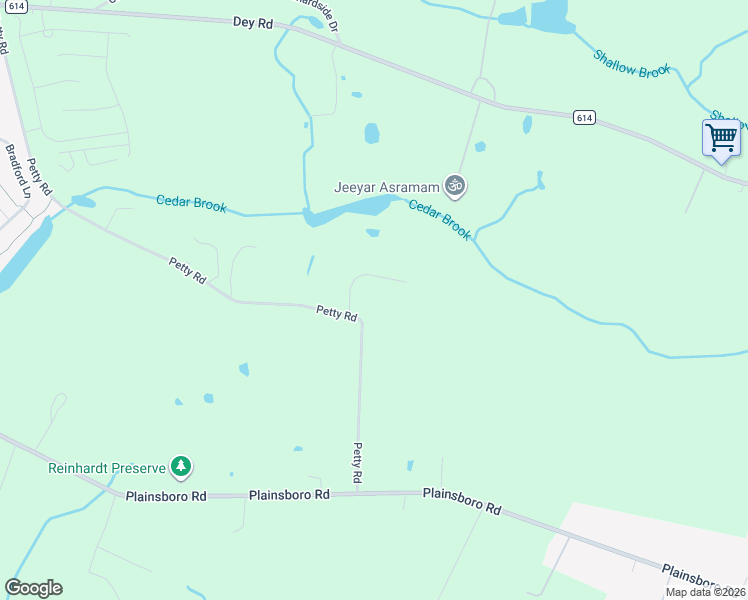 map of restaurants, bars, coffee shops, grocery stores, and more near 77 Petty Road in East Windsor