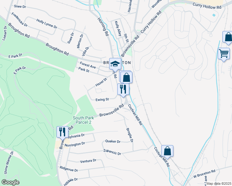 map of restaurants, bars, coffee shops, grocery stores, and more near 824 Edith Avenue in Pittsburgh