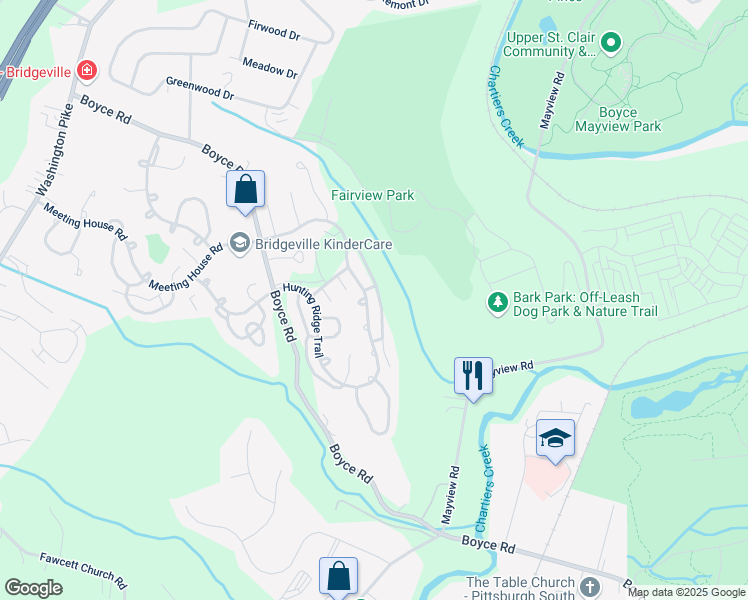 map of restaurants, bars, coffee shops, grocery stores, and more near 2465 Brook Ledge Road in Bridgeville